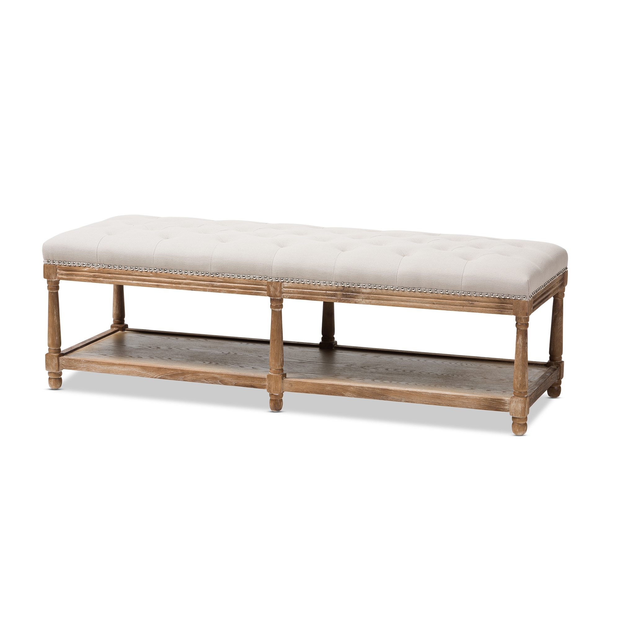 Beige deals ottoman bench